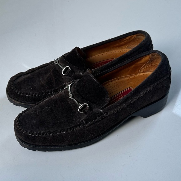 Cole Haan Shoes - Cole Haan Country brown suede academia dark academia loafers horse bit detail